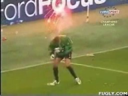 Goalie Hit Firework