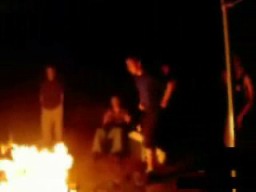 Jumps Into Camp Fire